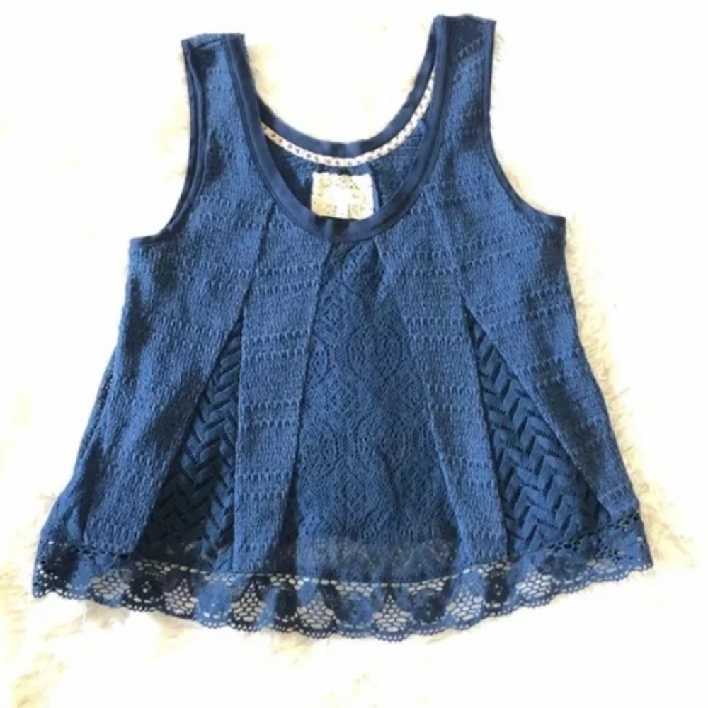 EUC Anthropologie Meadow Rue “Carrigan” Crochet Tank Top - Picture 2 of 11